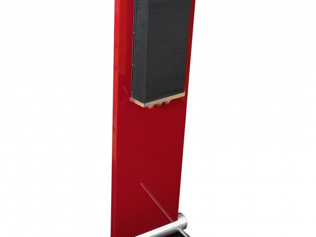 006d-JK Acoustics Prestige Air luidsprekers - donkerrood - achteraanzicht - vrijgemaakt